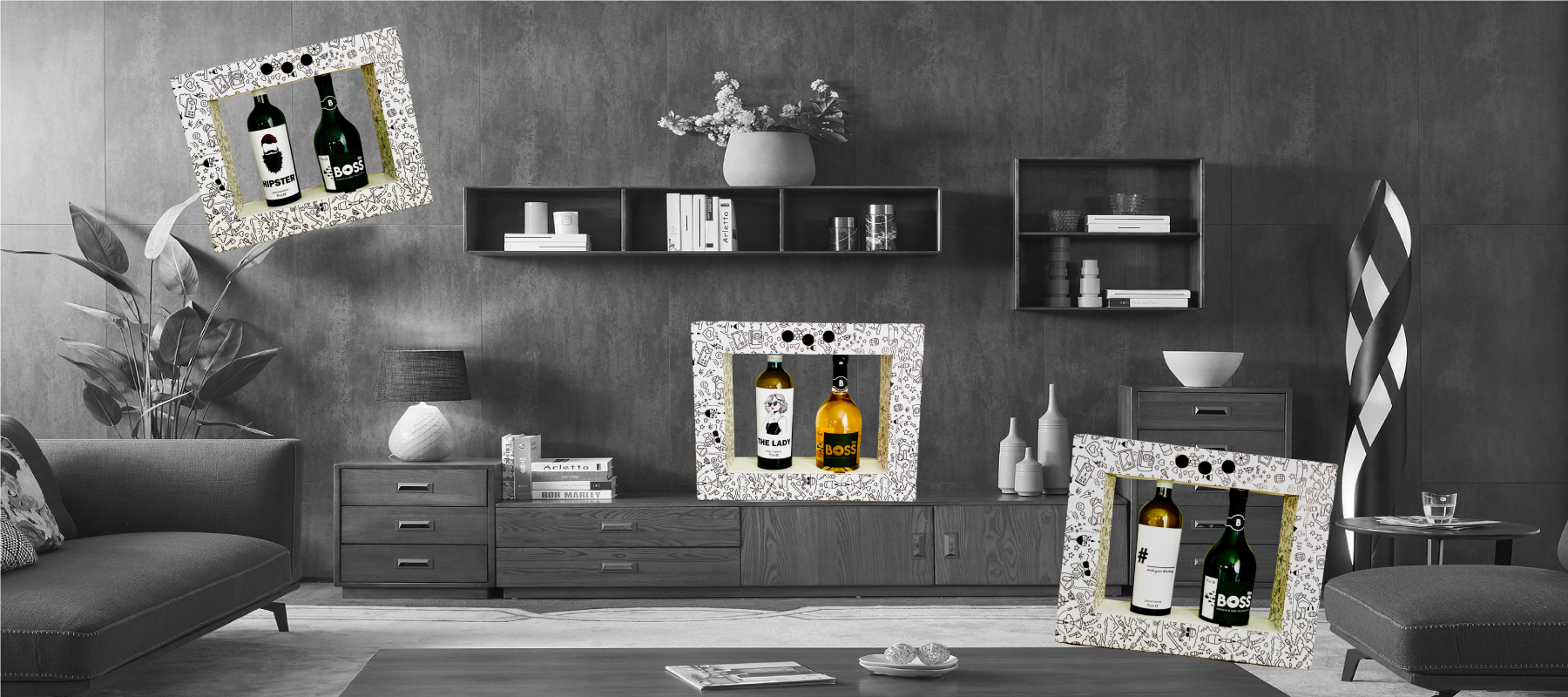 Ferro13 - The Frame - Rotwein - Weisswein - Geschenkidee